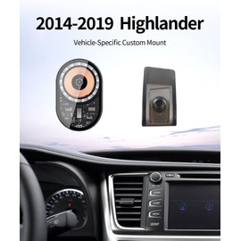 Masergogo Wireless Charging car Phone Holder for Toyota Highlander/Hybrid 2014-2019 Auto Accessories Navigation Bracket Interior Decoration Mobile Cell Phone Mount, 360° Rotation