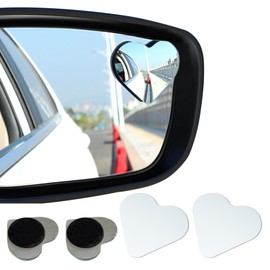 Heart Shaped Blind Spot Mirrors for Cars – Convex Rearview Mirror with Cute Heart Design, Universal Fit Stick-On Side Mirror for Enhanced Safety – Perfect for Cars, SUVs, Trucks
