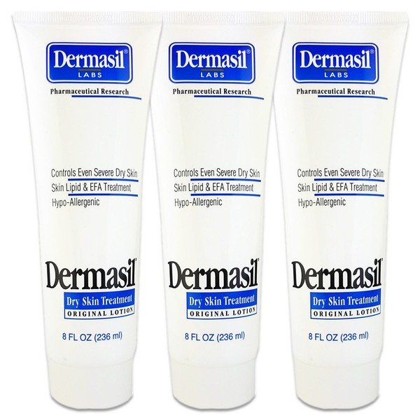 Dermasil Dry Skin Treatment, Original Formula 8 Oz Tube (3 Pack)