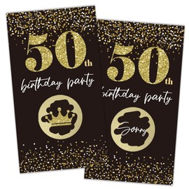 REWIDPARTY Black Gold 50th Birthday Party Scratch Off Game Cards（32 PCS） Cheers to 50 Years Party Supplies Happy 50th Birthday Party Scratch Cards Activity for Birthday Raffle Tickets Kids Adults
