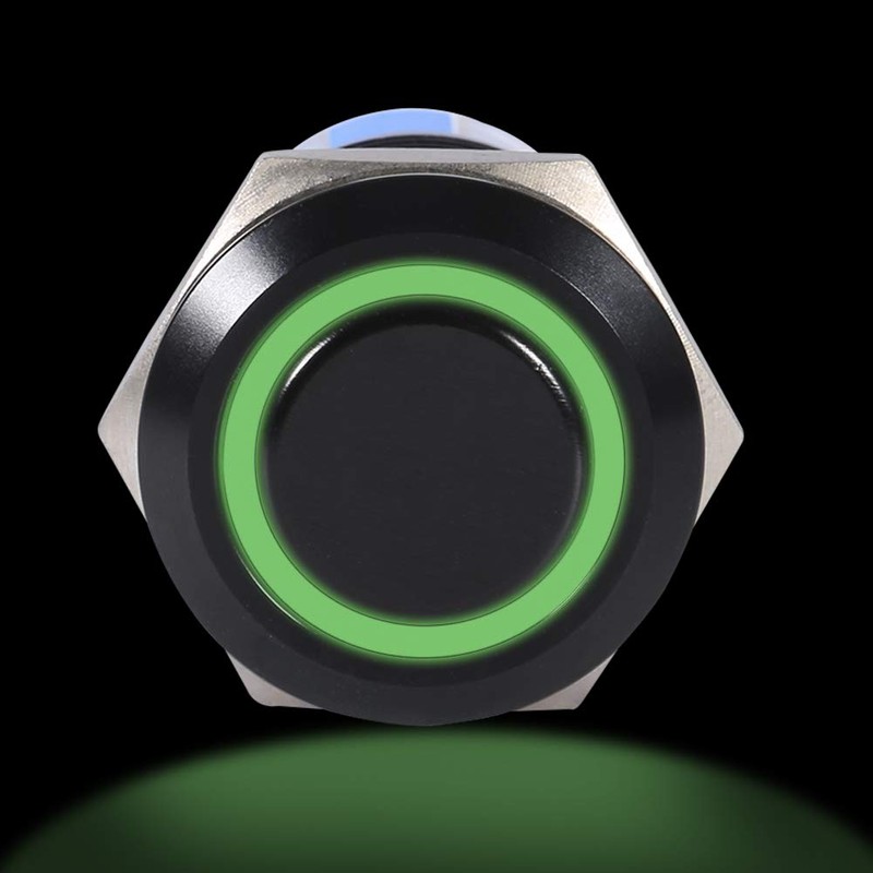 Keenso LED Push Button, 19 mm 12 V-24 V Metal