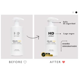 HD Cosmetic Melan TXA Loción Corporal 400 ml Uniformidad Tono Hidratación Uso Diario | Equipos de Belleza Diebe | Original