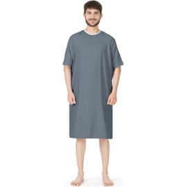 Utopia Care Men's Hospital Gown Soft and Comfortable Patient Gown X-Large-3X-Large Charcoal Grey