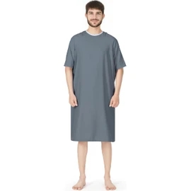 Utopia Care Men's Hospital Gown Soft and Comfortable Patient Gown X-Large-3X-Large Charcoal Grey