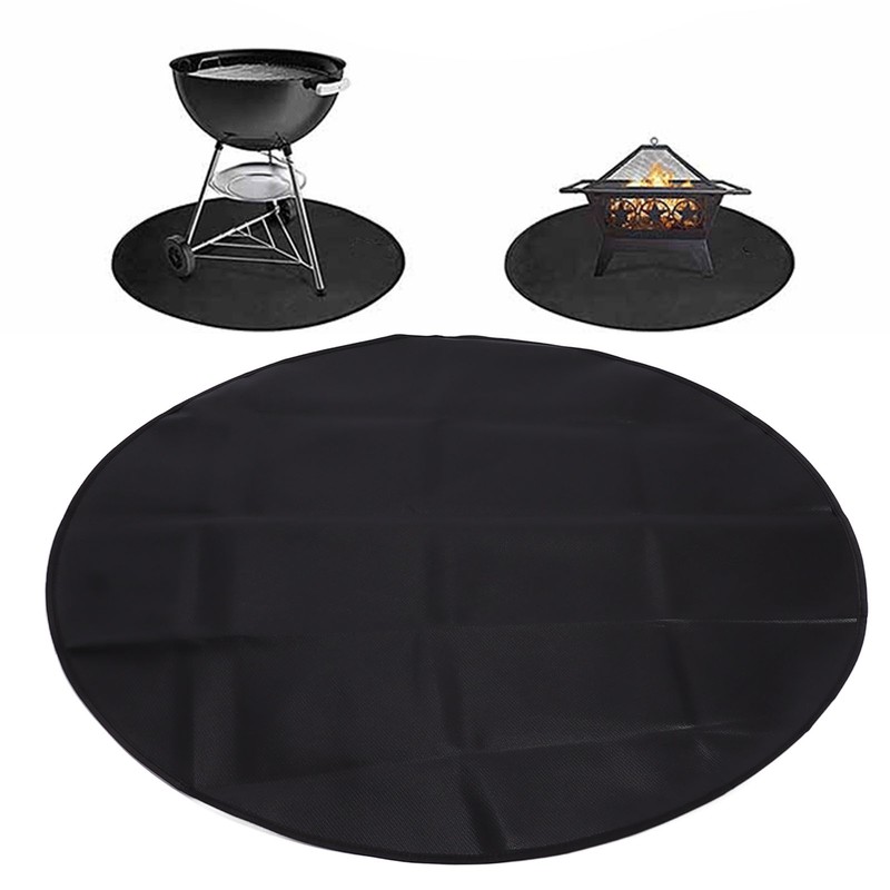 BBQ Mat Round 2 Layers Silicone Coated Fiberglass Cloth Fireproof
