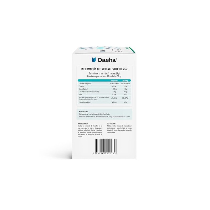 DAEHA Suplemento Probiótico con Mezcla de Lactobacilos | Bifidobacterias |
