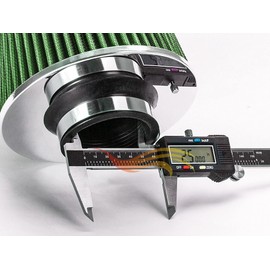 2.5" 63.5 mm Inlet Cold Air Intake Cone Replacement Performance Washable Clamp-On Dry Air Filter