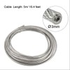 sourcing map 1/8" (3mm) 304 Stainless Steel Cable Wire Rope