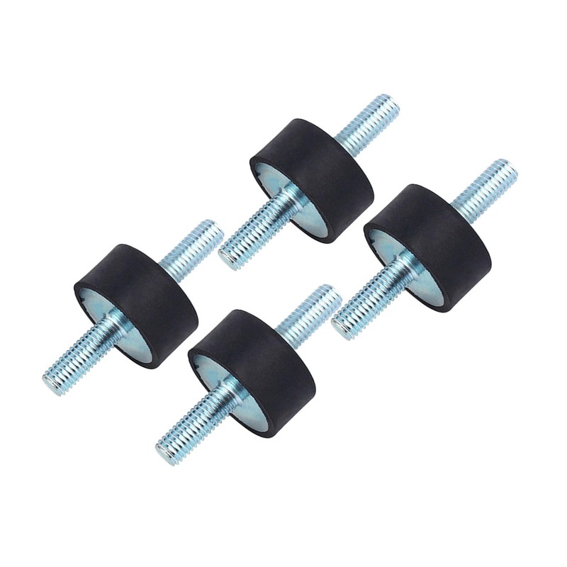 Rubber Mount Damper for Air Compressor, Engine Shock Isolator, Threaded