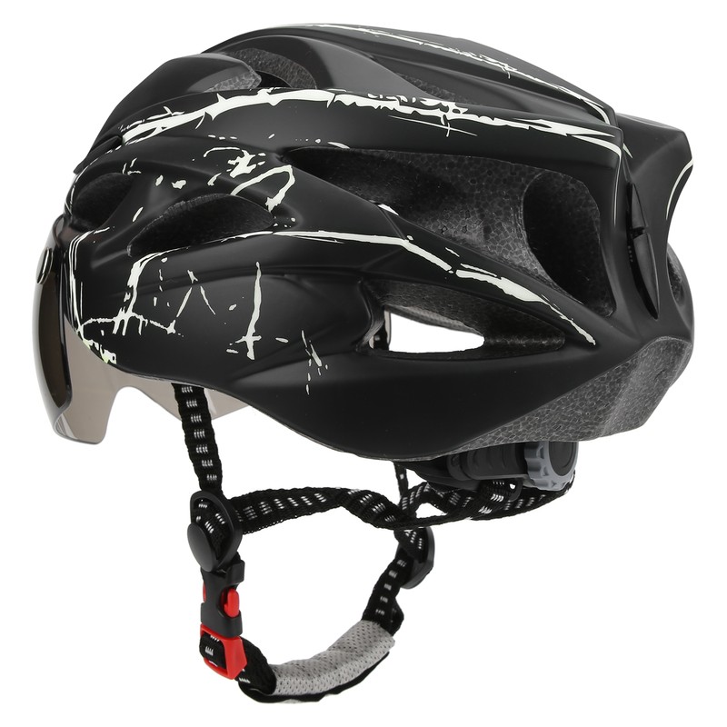 Magnetic Suction Protective Helmet with Goggles/Light for Mountain Bike Road