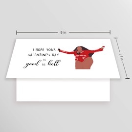 Funny Lizzo Galentine’s Day Card for Bestie, Good As Hell Galentine’s Day Card for Friends