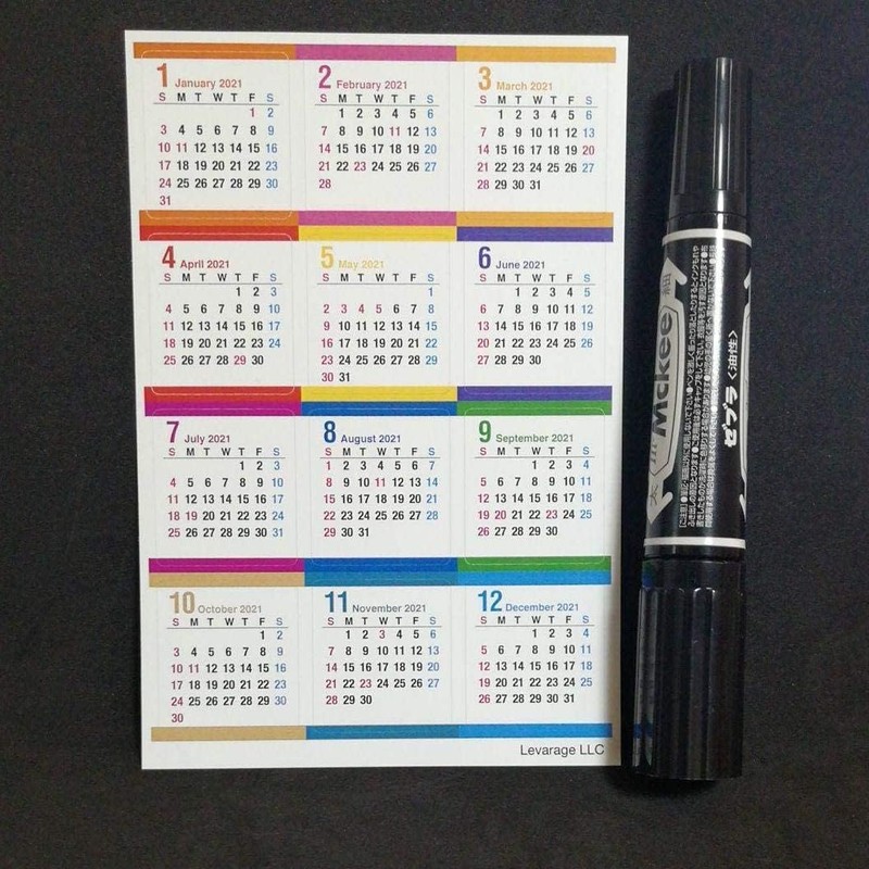 【2026 Version】 Levarage Calendar Sticker Removable and Re-attachable Sticker Calendar