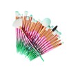 PACKOVE 20pcs Makeup Brushes Set Transparent Handle Cosmetic Tools for