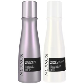 Nexxus Therappe Champú y Acondicionador Humectante, Tamaño Viaje  La Máxima Humedad para Cabello Seco Con Proteína Elastina y Caviar Verde, 3 Oz Ea