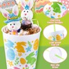 Funnymoom 12 Sets Easter Plastic Cups with Lids and Straws