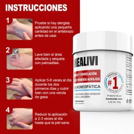 Crema Quemaduras, Antibiótico, Máxima Fuerza Alivio Dolor                                                                                             