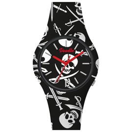 Doodle Watch Skull Mood Tattoo Watch Skull & Sword DO42007, Strap.