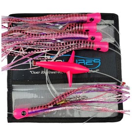 Lobo Lures #400 9" Skipjack Hybrid UV Billfish Edition Trolling Lure Daisy Chain Marlin Tuna and Mahi Includes Premium Lure Bag (Pink Mackerel)