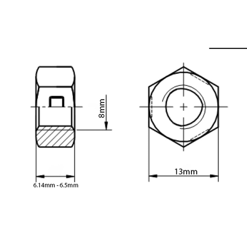 M8 Hexagon Full Nuts A4 Marine Grade Stainless Steel DIN