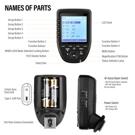 Godox Xpro-C TTL Wireless Studio Flash Trigger Transmitter Compatible for Canon Cameras, 2.4G X System 1/8000s HSS,TTL-Convert-Manual Function,11 Customizable Functions