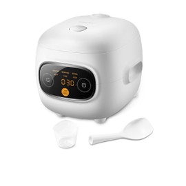 COMFEE' Mini Rice Cooker 4 Cups Cooked/2 Cups Uncooked, Portable Non-Stick rice maker, 24 hours Timer Delay, 6 Functions, Fast Cooker, Brown Rice, Oatmeal, White
