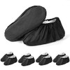 flintronic flintronic 4 Pairs Reusable Overshoes, Waterproof Non-Slip ShoeCovers, Eco-Friendly