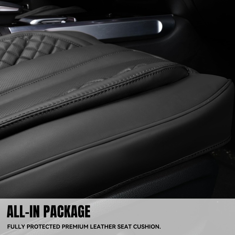 CAR PASS Waterproof Leather Back Seat Covers, Nappa PU Leather