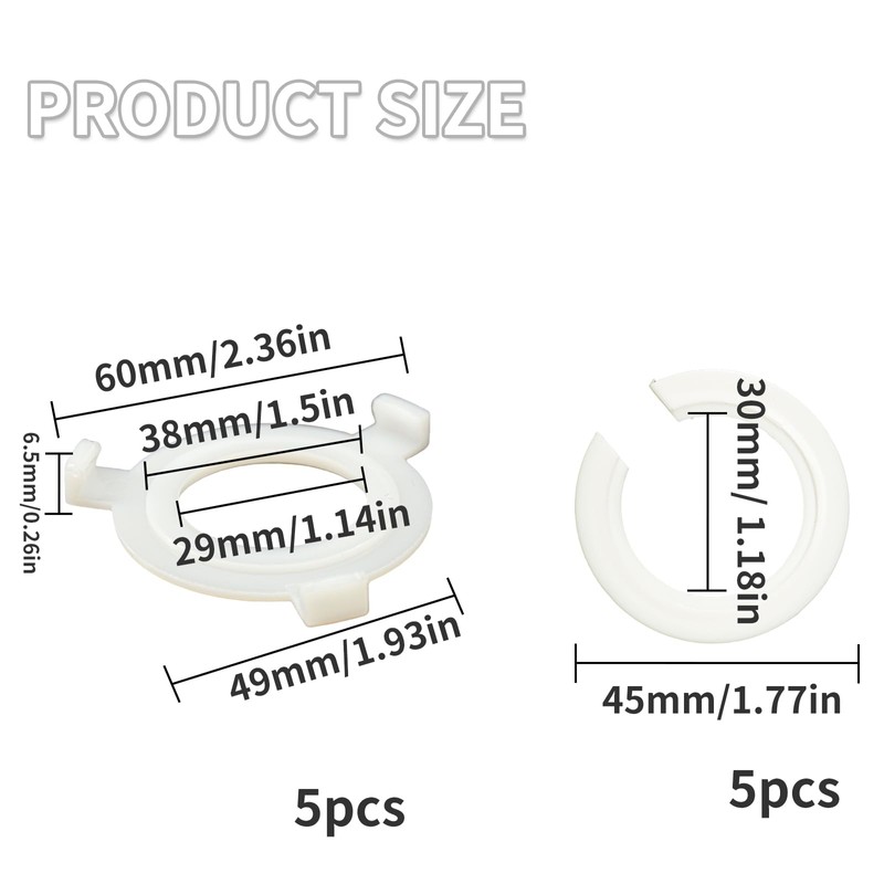 JIEHU 10 Pcs E27 to E14 Lamp Shade Reducing Ring,