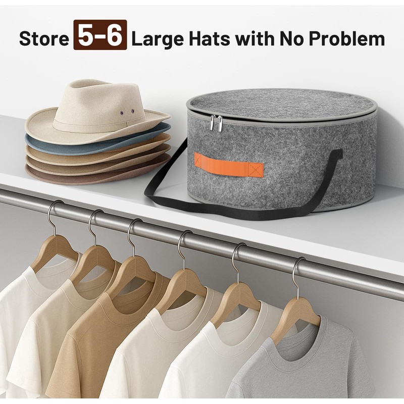 SLEEPING LAMB Cowboy Hat Box for Travel and Storage, Collapsible