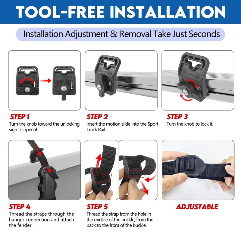 EDSRDPLT Adjustable Boat Fender/Bumper Hangers for Lund Sport Track System,