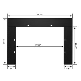Rodalflame Electric Fireplace Insert Trim Kit for 30" W x 25" H，Black, for ASIN B0D9GDGD1Q