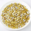 beadsland Flat Back Crystal Rhinestones Round Gems, Lemon Yellow (4.6-4.8mm)