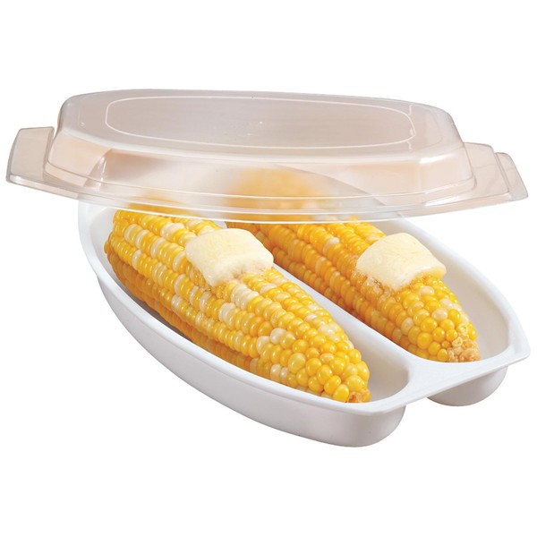 WalterDrake Microwave Corn Steamer White One Size Fits All