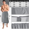 Tudomro 1 Piece Men's Body Wrap Towel Adjustable Soft Wearable