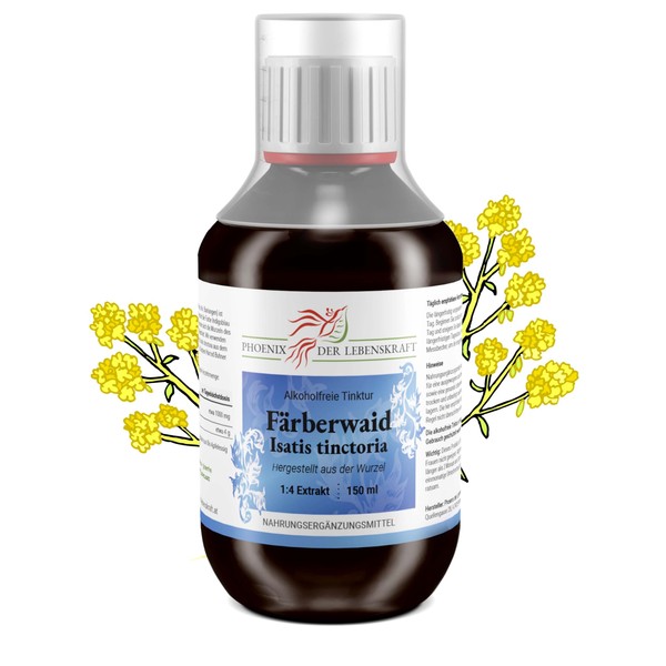 Färberwaid Tincture (Alcohol-Free) 150 ml | Isatis Tinctoria Drops (1:4