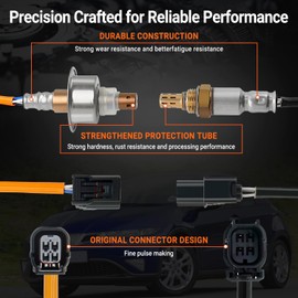 2Pcs Oxygen Sensor Upstream Downstream O2 Sensor Compatible with 2007-2011 Honda Civic DX EX LX 1.8L L4 Replace 234-9124, 234-4350, 36531-RNA-J01, 36532-RNA-A01