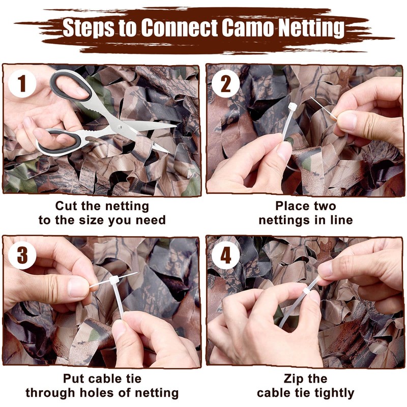 iunio Camo Netting, Camouflage Net, Bulk Roll, Mesh, Cover, Blind