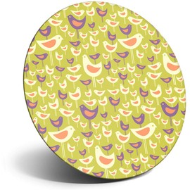 Destination Vinyl ltd Magnet for Refrigerator, Fridge - Cute Lime Green Birds Print for Office, Cabinet and Whiteboard, Magnetic Stickers, 12894