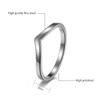 CCBFY Stainless Steel V Shaped Wedding Band Engagement Promise Ring