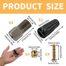 BH59 Hydraulic Disc Brake Hose Set, Olive Connector Insert Bicycle Cable Hose Set, Replacement for M355 / M395 / M445 / M446 / M447, High Performance Brake Replacement Parts for Bicycles