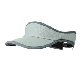 Breathable Sun Visor Hat for Men Women Adjustable UV Protection Sun Hat Sweat-Wicking Sports Cap for Running Golf Hiking Light Grey