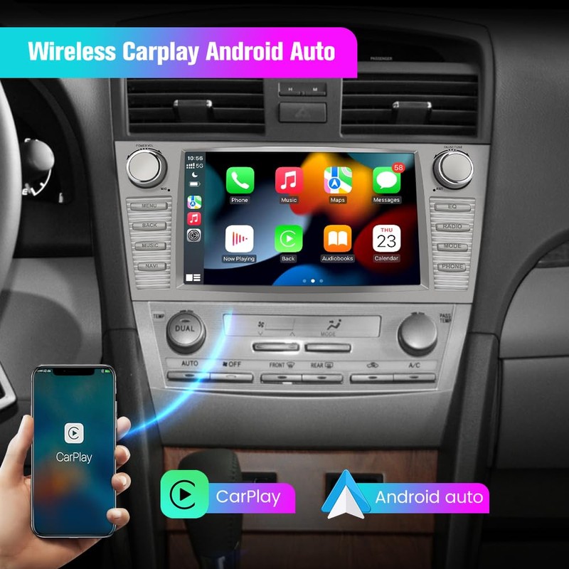Car Radio Andriod 13 Compatible for Toyota Camry 2007-2011, 9
