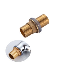 UtySty Faucet Extension Shank Nuts 1.24 inch Threaded Pipe Installation Base Faucet Tap 6cm Brass Tub Bulkhead Fitting Connector Nut Screw for Bathroom Kitchen Countertop Sink Basin