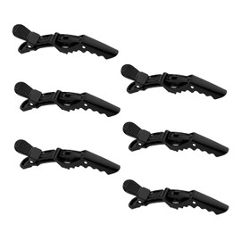 KISARG Alligator Clips, Dakkar, Men's Salon Hair Clip, Dragon Clip, Styling, Hairpin, Barrette, Hairdressing, Beauty, Salon, Set of 6, Black