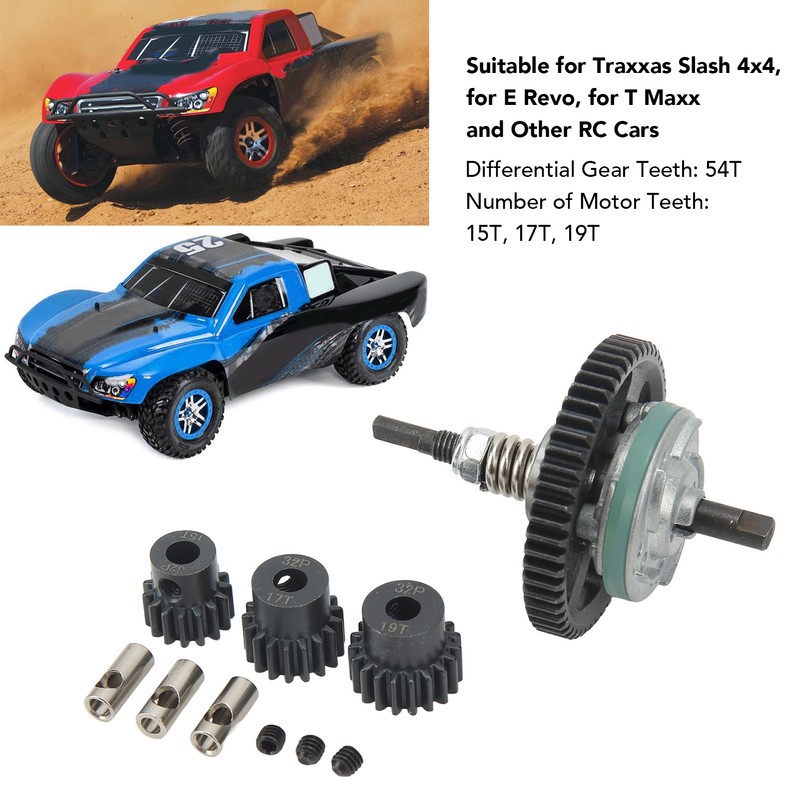 RC Car 54T Differential Assembly 15T 17T 19T Motor Gear