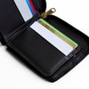 Mens Zip Around Genuine Leather Wallet RFID Blocking Holds 8