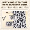 Tintnut Black White Cow Print Permanent Vinyl,12" x5ft Self Adhesive