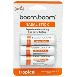 Boom Boom GENUINE BoomBoom Nasal Stick (3 Pack) Boosts Focus Enhances Breathing FREE SHIP