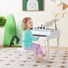 Costzon Classical Kids Piano, 30 Keys Wood Toy Grand Piano
