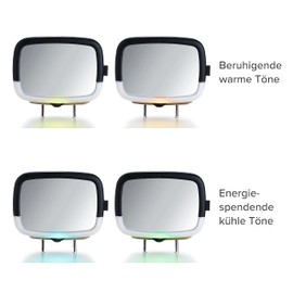Munchkin Baby-Rücksitzspiegel mit LED-Nachtlicht, Weitwinkel-Babyspiegel für Babys und Kleinkinder mit Blickrichtung nach hinten, 100 % bruchsicher und stoßfest, unentbehrliches Baby-Autozubehör